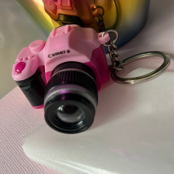 🆕 NEW Led Camera Flashing Camera Key Ring for Keys Pompom Bags - Picture 3 of 13